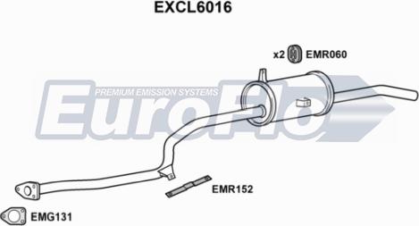EuroFlo EXCL6016 - Глушник вихлопних газів кінцевий autocars.com.ua