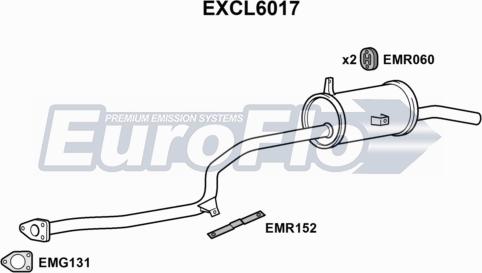 EuroFlo EXCL6017 - Глушник вихлопних газів кінцевий autocars.com.ua