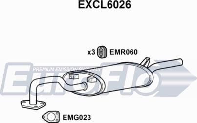 EuroFlo EXCL6026 - Глушник вихлопних газів кінцевий autocars.com.ua