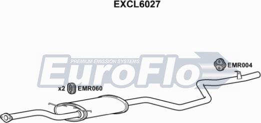 EuroFlo EXCL6027 - Глушник вихлопних газів кінцевий autocars.com.ua