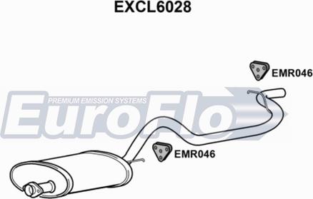 EuroFlo EXCL6028 - Глушник вихлопних газів кінцевий autocars.com.ua