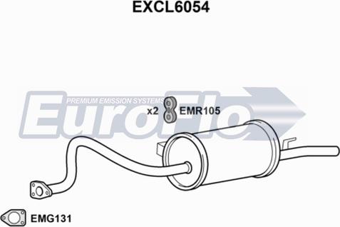 EuroFlo EXCL6054 - Глушник вихлопних газів кінцевий autocars.com.ua