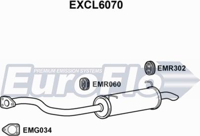 EuroFlo EXCL6070 - Глушник вихлопних газів кінцевий autocars.com.ua