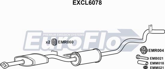 EuroFlo EXCL6078 - Глушник вихлопних газів кінцевий autocars.com.ua