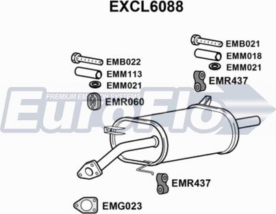 EuroFlo EXCL6088 - Глушник вихлопних газів кінцевий autocars.com.ua