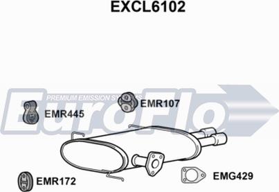 EuroFlo EXCL6102 - Глушник вихлопних газів кінцевий autocars.com.ua