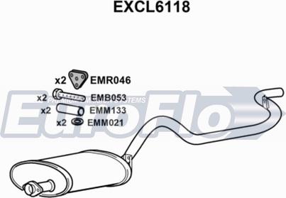 EuroFlo EXCL6118 - Глушник вихлопних газів кінцевий autocars.com.ua