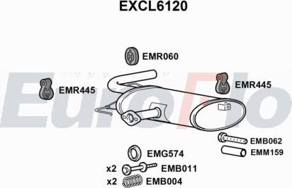 EuroFlo EXCL6120 - Глушник вихлопних газів кінцевий autocars.com.ua