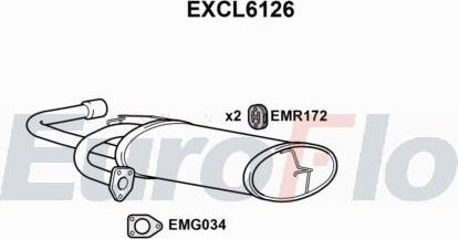 EuroFlo EXCL6126 - Глушник вихлопних газів кінцевий autocars.com.ua