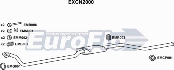 EuroFlo EXCN2000 - Труба вихлопного газу autocars.com.ua