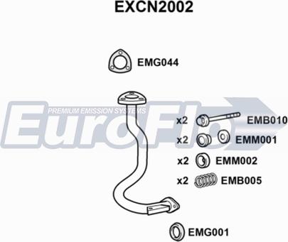 EuroFlo EXCN2002 - Труба вихлопного газу autocars.com.ua