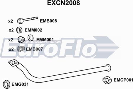 EuroFlo EXCN2008 - Труба вихлопного газу autocars.com.ua