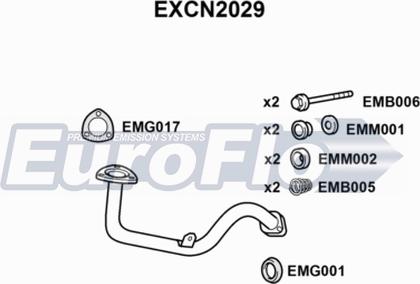 EuroFlo EXCN2029 - Труба вихлопного газу autocars.com.ua