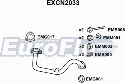 EuroFlo EXCN2033 - Труба вихлопного газу autocars.com.ua