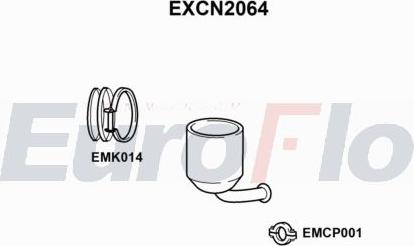 EuroFlo EXCN2064 - Вкладиш глушника, глушник вихлопних газів кінцевий autocars.com.ua