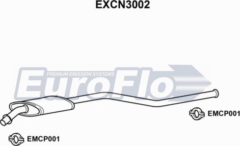 EuroFlo EXCN3002 - Середній глушник вихлопних газів autocars.com.ua