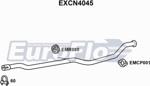 EuroFlo EXCN4045 - Труба вихлопного газу autocars.com.ua