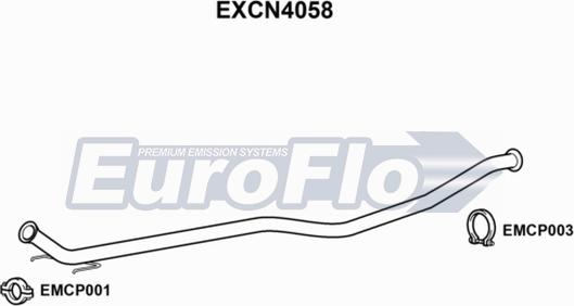 EuroFlo EXCN4058 - Труба вихлопного газу autocars.com.ua