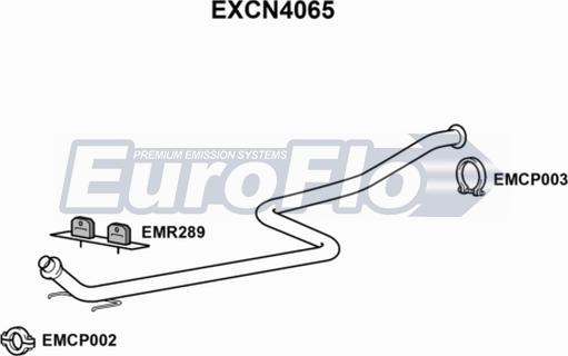 EuroFlo EXCN4065 - Труба вихлопного газу autocars.com.ua