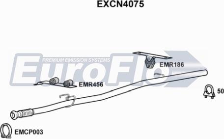 EuroFlo EXCN4075 - Труба вихлопного газу autocars.com.ua