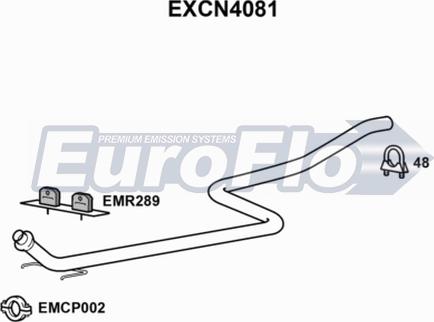 EuroFlo EXCN4081 - Труба вихлопного газу autocars.com.ua