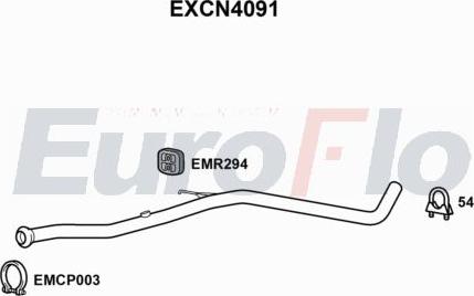 EuroFlo EXCN4091 - Вкладиш глушника, глушник вихлопних газів кінцевий autocars.com.ua