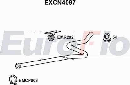 EuroFlo EXCN4097 - Труба вихлопного газу autocars.com.ua
