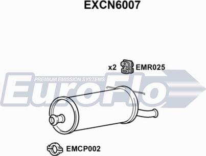 EuroFlo EXCN6007 - Глушник вихлопних газів кінцевий autocars.com.ua