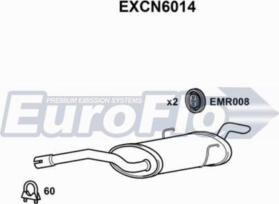 EuroFlo EXCN6014 - Глушник вихлопних газів кінцевий autocars.com.ua