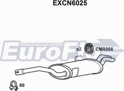 EuroFlo EXCN6025 - Глушник вихлопних газів кінцевий autocars.com.ua