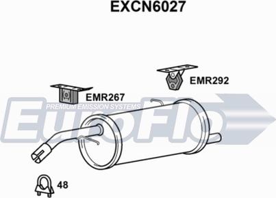 EuroFlo EXCN6027 - Глушник вихлопних газів кінцевий autocars.com.ua