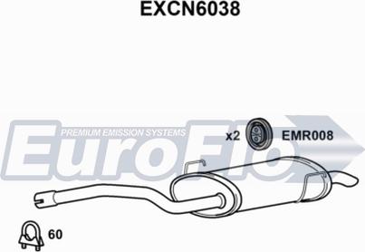 EuroFlo EXCN6038 - Глушник вихлопних газів кінцевий autocars.com.ua