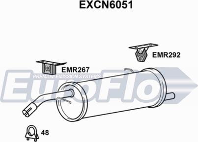 EuroFlo EXCN6051 - Глушник вихлопних газів кінцевий autocars.com.ua