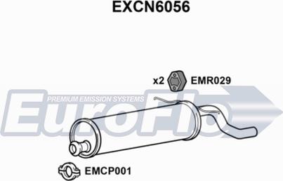 EuroFlo EXCN6056 - Глушник вихлопних газів кінцевий autocars.com.ua