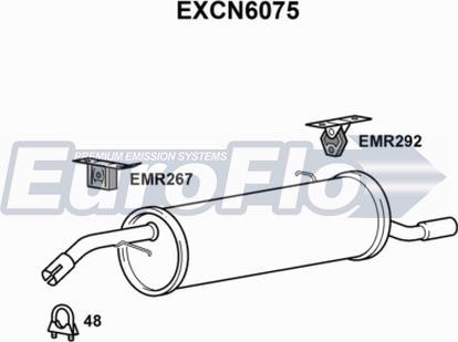 EuroFlo EXCN6075 - Глушник вихлопних газів кінцевий autocars.com.ua