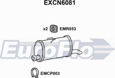 EuroFlo EXCN6081 - Глушник вихлопних газів кінцевий autocars.com.ua