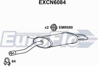 EuroFlo EXCN6084 - Глушник вихлопних газів кінцевий autocars.com.ua