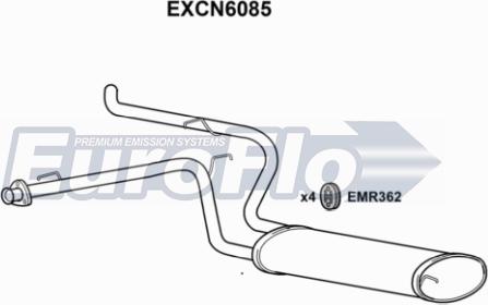 EuroFlo EXCN6085 - Глушник вихлопних газів кінцевий autocars.com.ua