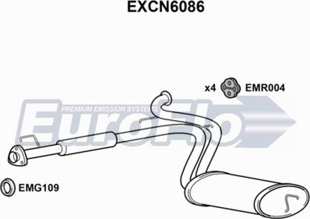 EuroFlo EXCN6086 - Глушник вихлопних газів кінцевий autocars.com.ua