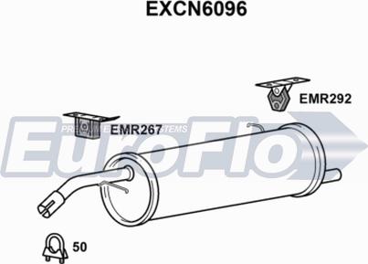 EuroFlo EXCN6096 - Глушник вихлопних газів кінцевий autocars.com.ua