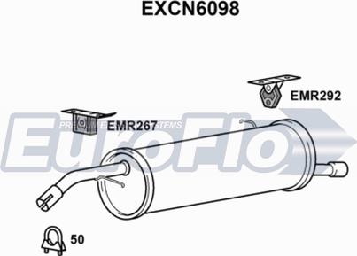 EuroFlo EXCN6098 - Глушник вихлопних газів кінцевий autocars.com.ua