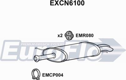 EuroFlo EXCN6100 - Глушник вихлопних газів кінцевий autocars.com.ua