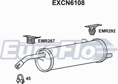 EuroFlo EXCN6108 - Глушник вихлопних газів кінцевий autocars.com.ua