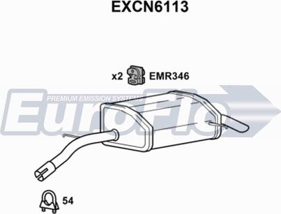 EuroFlo EXCN6113 - Глушник вихлопних газів кінцевий autocars.com.ua