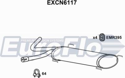 EuroFlo EXCN6117 - Глушитель выхлопных газов, конечный autodnr.net