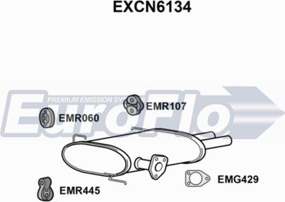 EuroFlo EXCN6134 - Глушник вихлопних газів кінцевий autocars.com.ua