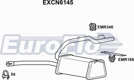 EuroFlo EXCN6145 - Глушник вихлопних газів кінцевий autocars.com.ua