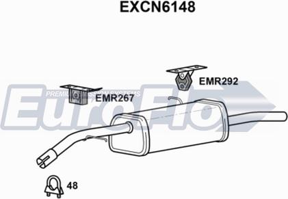 EuroFlo EXCN6148 - Глушник вихлопних газів кінцевий autocars.com.ua