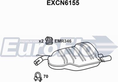 EuroFlo EXCN6155 - Глушник вихлопних газів кінцевий autocars.com.ua