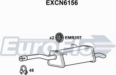 EuroFlo EXCN6156 - Глушник вихлопних газів кінцевий autocars.com.ua